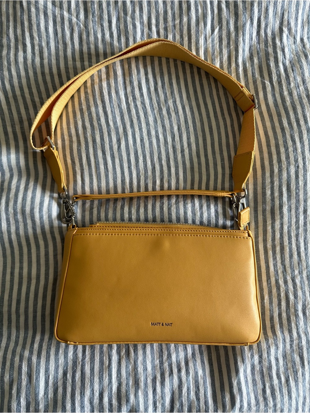 Matt & Nat Yellow Vegan Leather Crossbody Bag